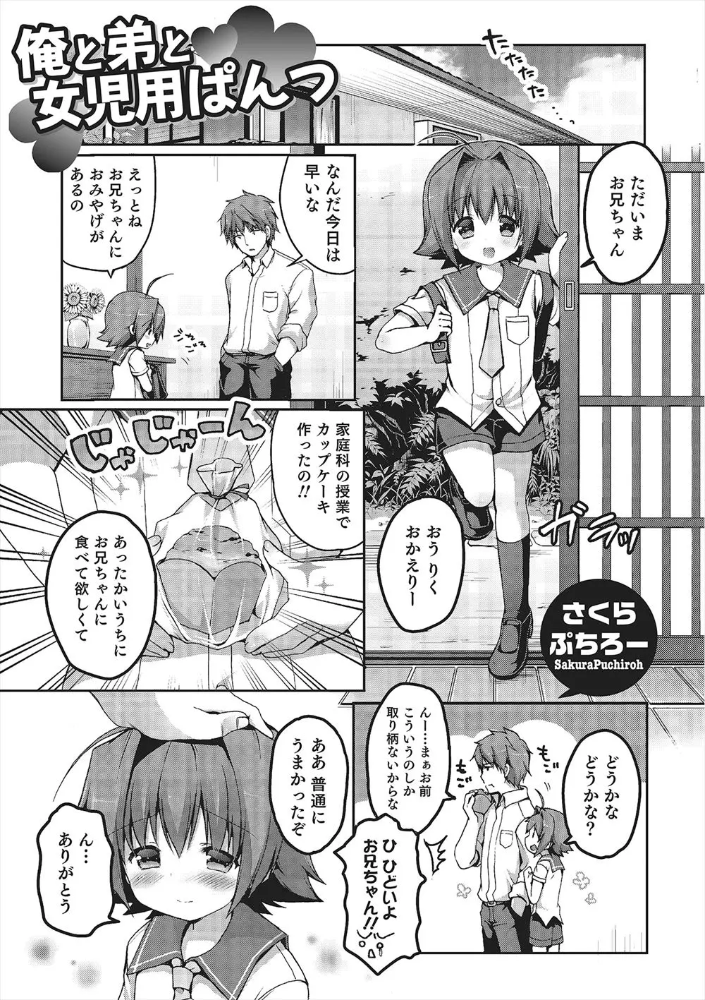 【エロ漫画】女物のパンツを履いた弟が女の子にしか見えない、本当に男の子なのかたしかめてやるエロ目線で弟を見る兄が襲いかかりエッチしてしまうｗｗｗ