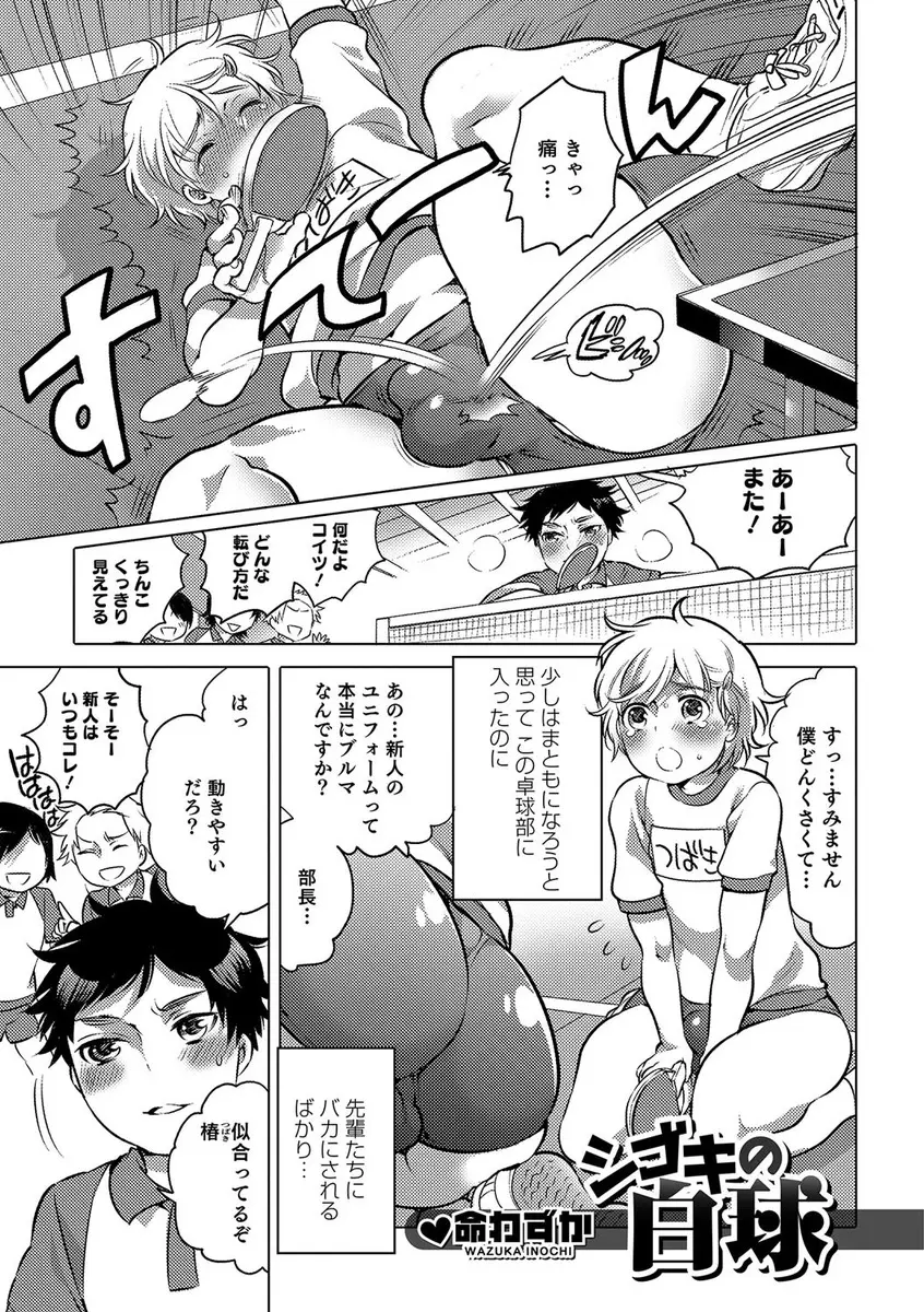 【エロ漫画】運動音痴の男子が卓球部に入部したら、ブルマ姿で女装させられ特別特訓と言われアナルにピンポン玉をいれられ部長の勃起チンポで生挿入アナル中だしセックスされちゃうwww