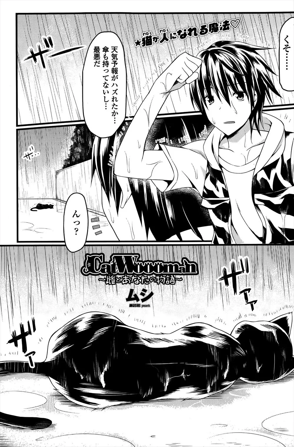 【エロ漫画】瀕死の猫を拾い治療して飼い猫にしていたら猫が変身ねこみみ巨乳JKに鼻血が止まらない男の子、大好きなご主人様とイチャイチャセックスしてしまう元猫だったｗｗｗ