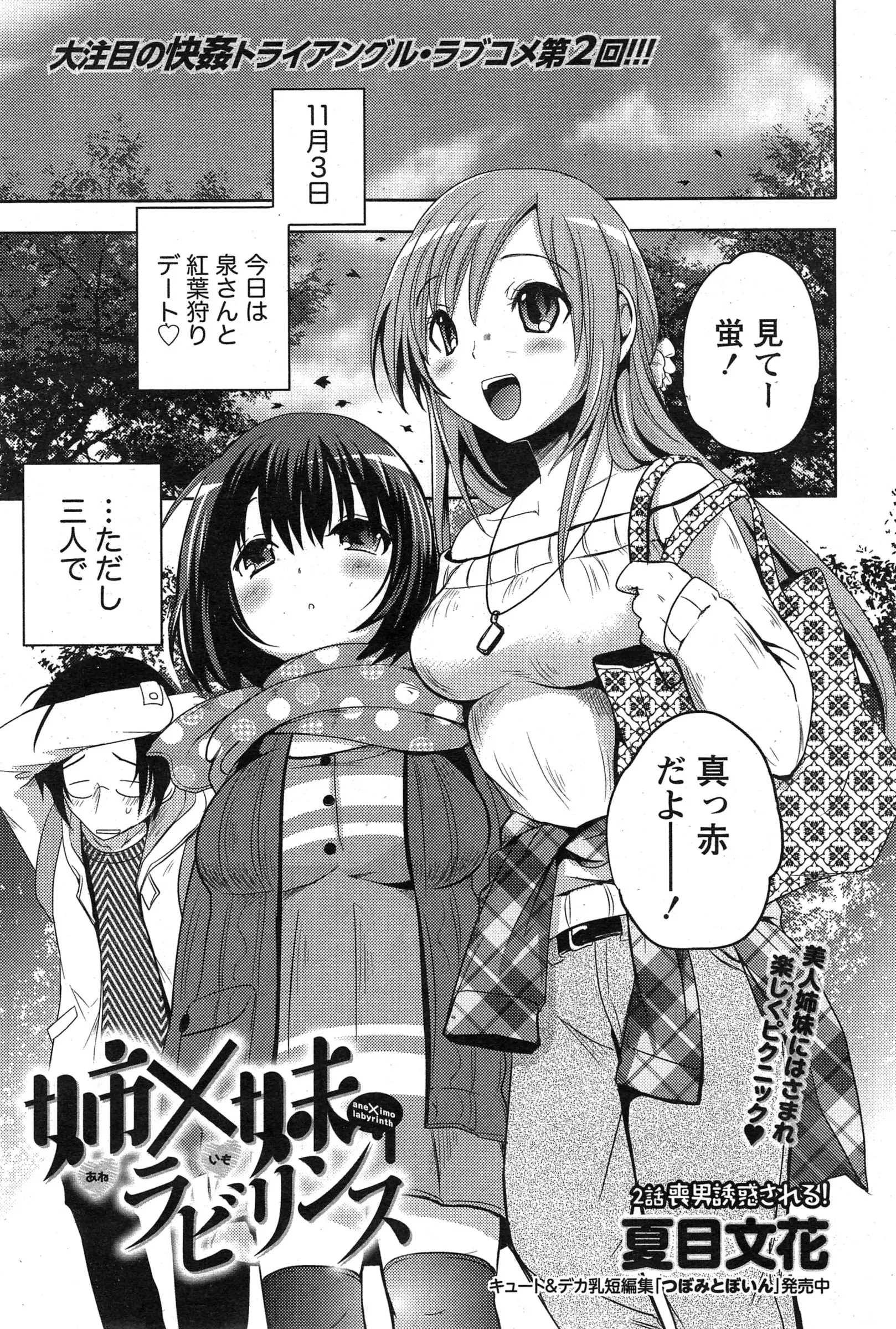 【エロ漫画】自分と彼女と彼女の妹3人でピクニックの帰りに彼女は飲み会で別れる事に、妹に手招きされネトゲをプレイそして誘惑する妹、その時彼女が帰宅彼女といちゃラブしちゃうｗｗｗ